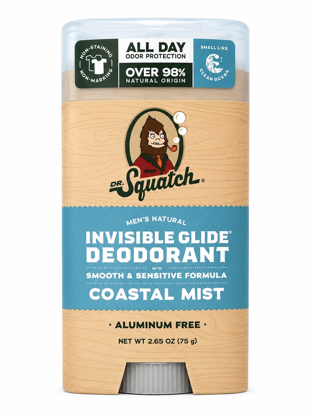 Dr. Squatch Men's Invisible Glide Deodorant - Coastal Mist